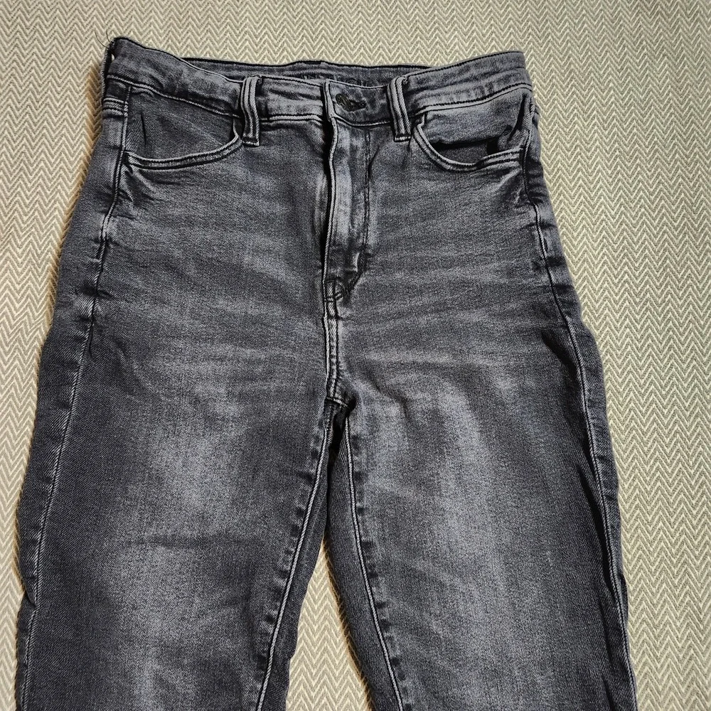 American Eagle Jeans Women's 8 Long Black Super Hi Rise Jegging Super Stretch